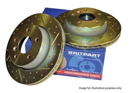 DA4686 - BRITPART SLOTTED  GROOVED - REAR BRAKE DISCS (COMES AS A PAIR) - FOR RANGE ROVER L405 AND RANGE ROVER SPORT L494