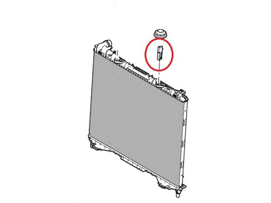 LR034571 - TOP PIN FOR RADIATOR MOUNTING ON RANGE ROVER L405, RANGE ROVER SPORT L494, DISCOVERY 5 AND DEFENDER 2020