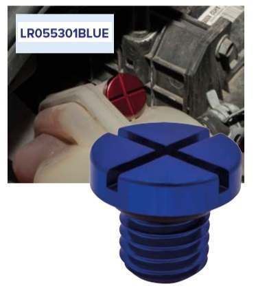 LR055301BLUE - EXPANSION TANK BLEED SCREW IN ALLOY BLUE - FITS MANY LAND ROVER AND RANGE ROVER VEHICLES FROM 2010