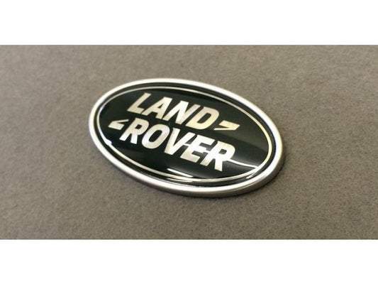 LR062123 - GREEN AND SILVER 2020 STYLE OVAL BADGE WITH SILVER PLINTH - GENUINE LAND ROVER (FOR USE ON REAR OF VEHICLES) - BRAND NEW STYLE AND COLOUR SCHEME