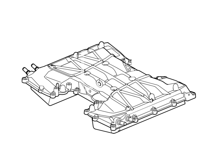 LR083608 - UPPER INLET MANIFOLD WITH INTERCOOLER - 5.0 V8 PETROL - RANGE ROVER, RANGE ROVER SPORT - GENUINE LAND ROVER