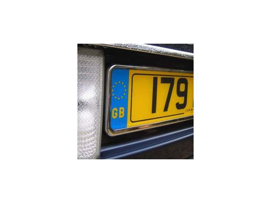 NPK003 - REAR NUMBER PLATE SURROUND IN CHROME - LAST ONE IN STOCK - NOW DISCONTINUED